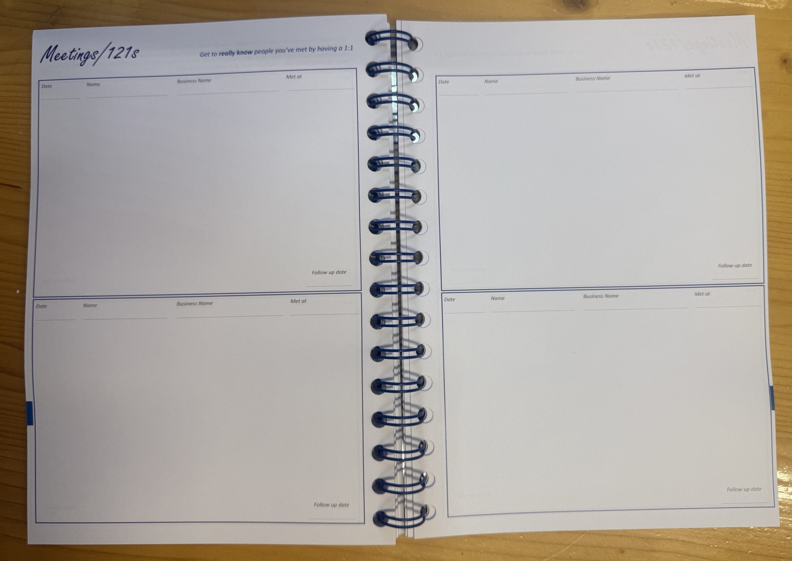 PLANNERS: The Business Networking Planner A5 wire bound - Image 5